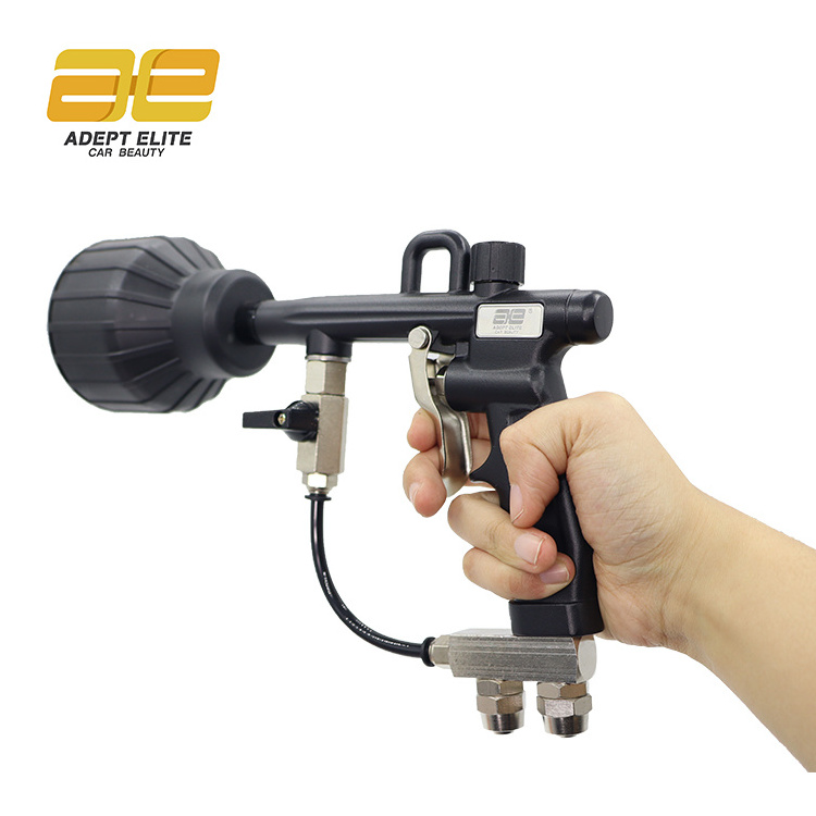 Adjustable AE824 Water Jet Stream Car Washing Double Interface Foam Tornado Car Cleaning Gun Double Tube Fine Washing Foam Gun