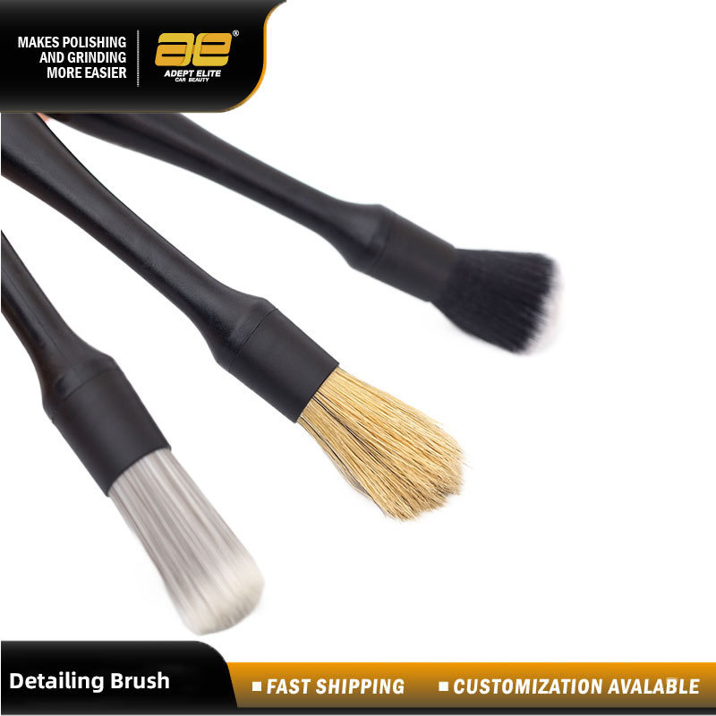 3 Pack Detailing Brush Set Car Cleaning Brushes for Car Leather Air Vents Rim Cleaning Car Cleaning Tools