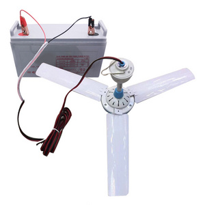 Solar battery power 12v DC Portable Cooling mini ceiling Fan Outdoor  Camping use indoor home use fan