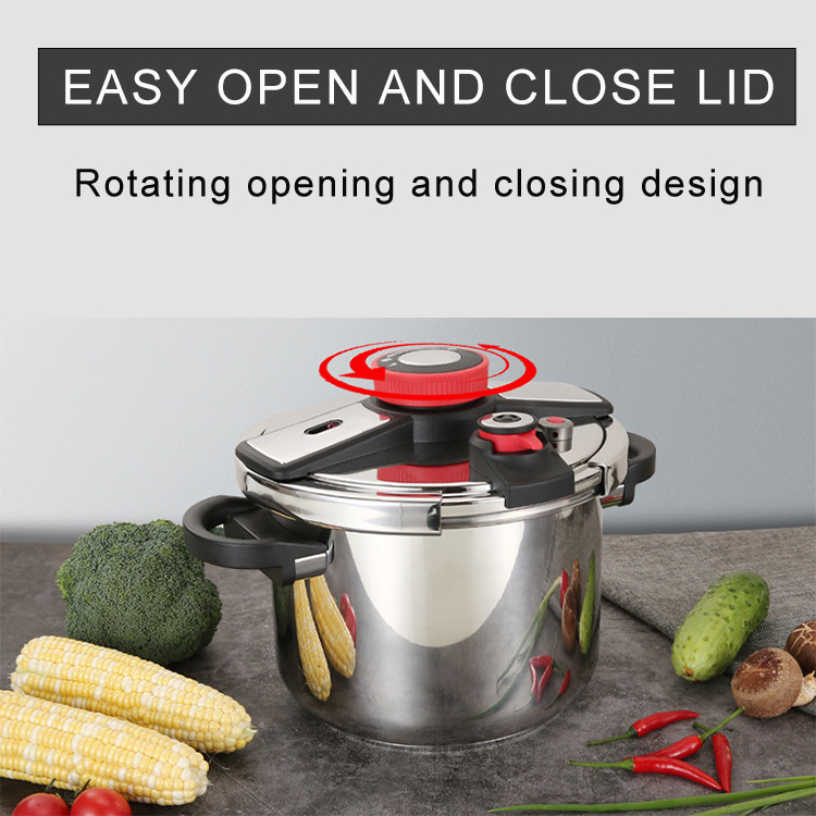 handle fold 304  stainless steel Rotating open and close gas and induction use bottom Thicken  pressure cooker