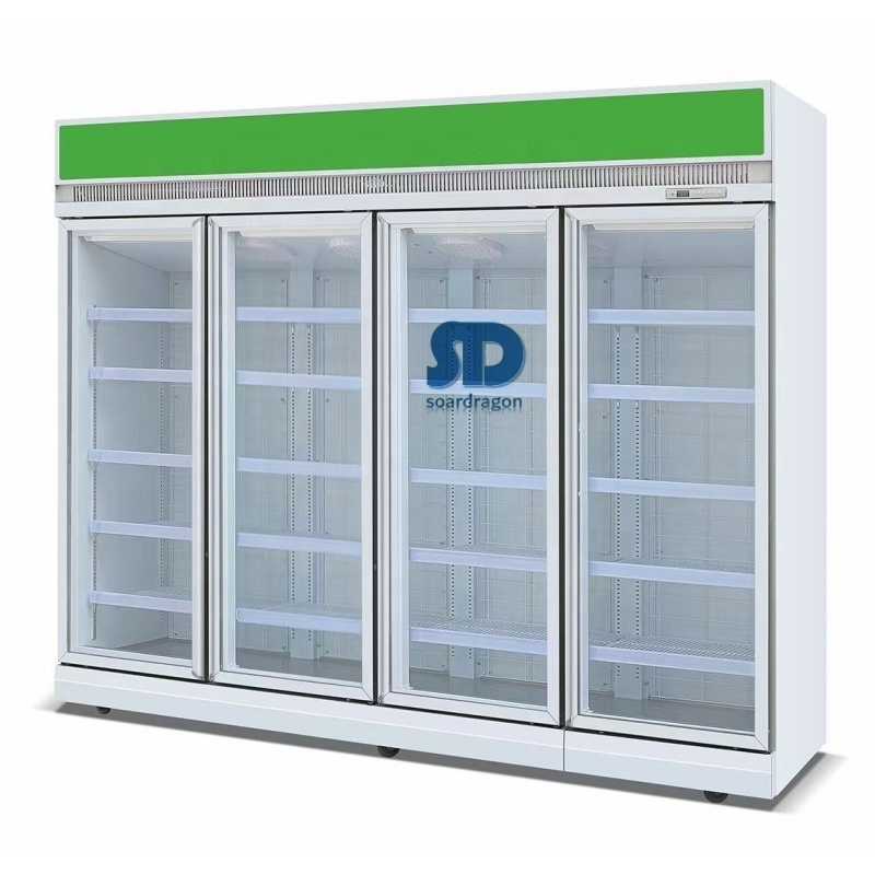 Soardragon walk in display cold room glass door Tempered Refrigerator Glass Door with double/triple glass