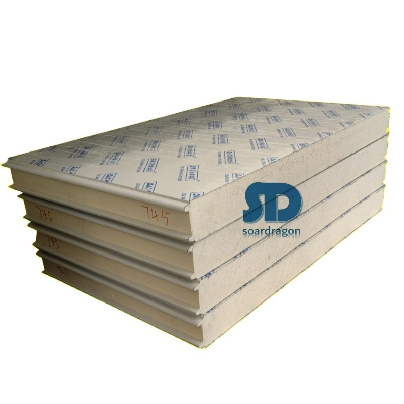 Soardragon Thermal Insulation 50~200mm Thickness PIR Sandwich Panel Roofing and Wall Boards