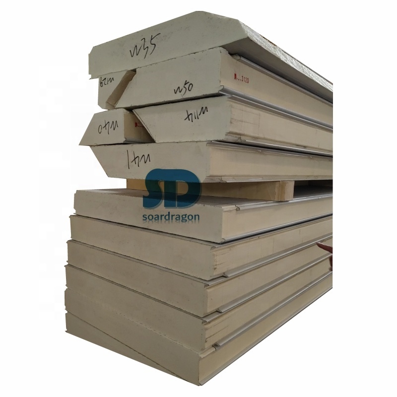 Soardragon Thermal Insulation 50~200mm Thickness PIR Sandwich Panel Roofing and Wall Boards