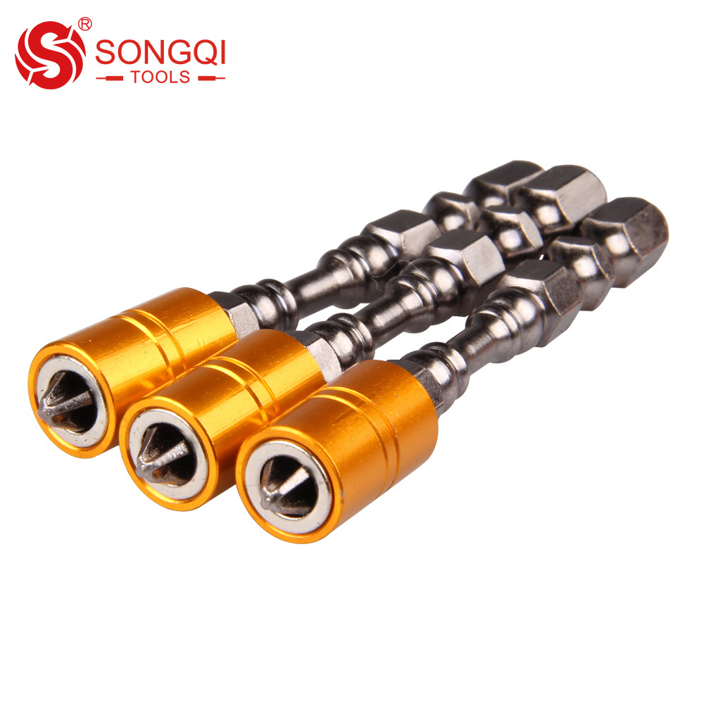 SONGQI 65MM Long PH2 screw driver bit double end magnetic screwdriver bit with coils