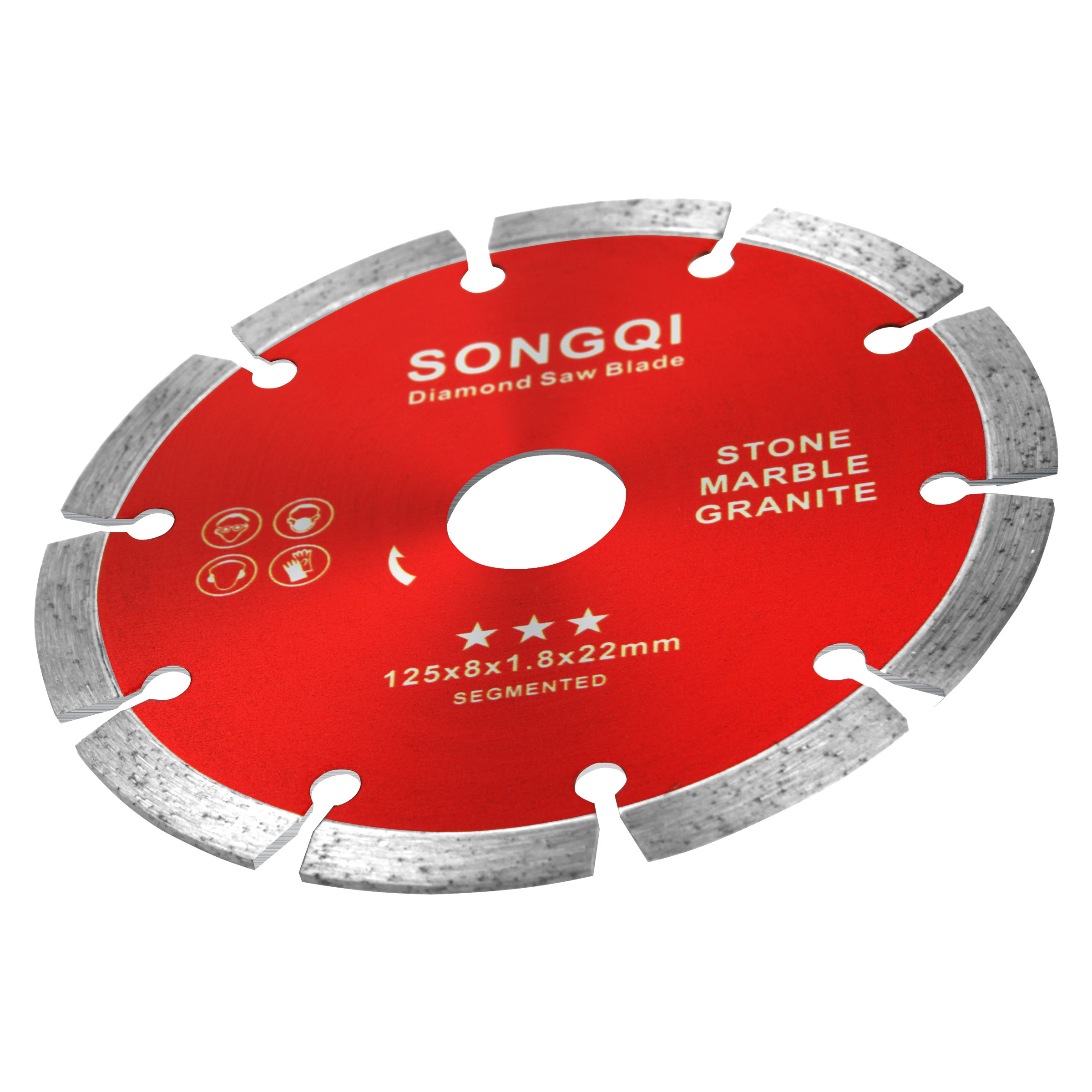 SONGQI 5-9Inch Segmented Stone Diamond Saw Blade For Granite/Reinforced Concrete/Stone Cutting Disc