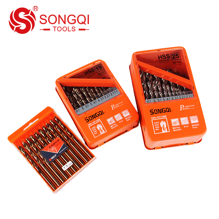 HSS M35 high speed steel Cobalt twist drill bit set 13pcs 1.5-6.5mm