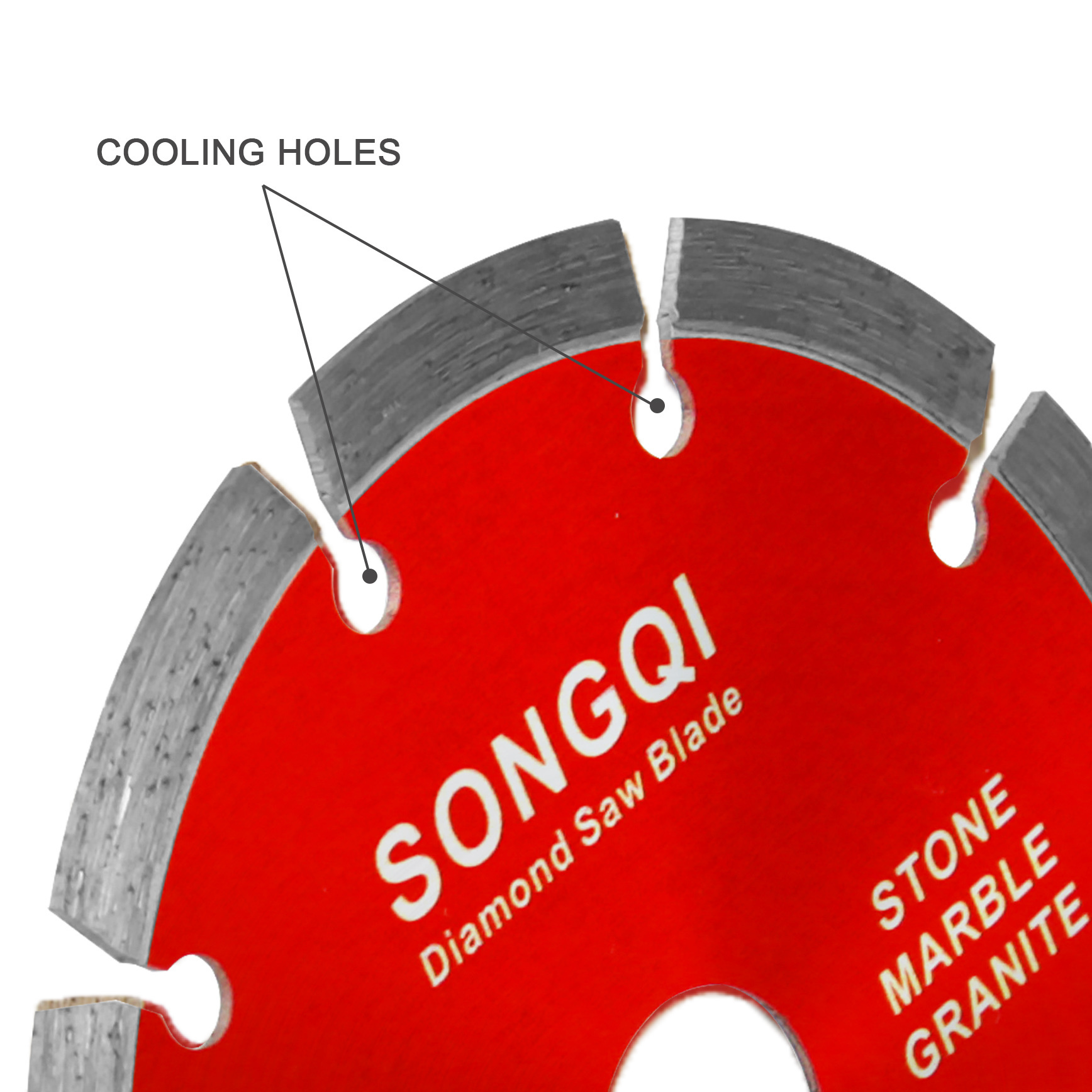 SONGQI 5-9Inch Segmented Stone Diamond Saw Blade For Granite/Reinforced Concrete/Stone Cutting Disc