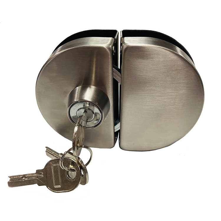 Wall to Glass Inox 201 Door Patch Clamp Stainless Steel Glass Door Lock Hinge Padlock Key Knobs