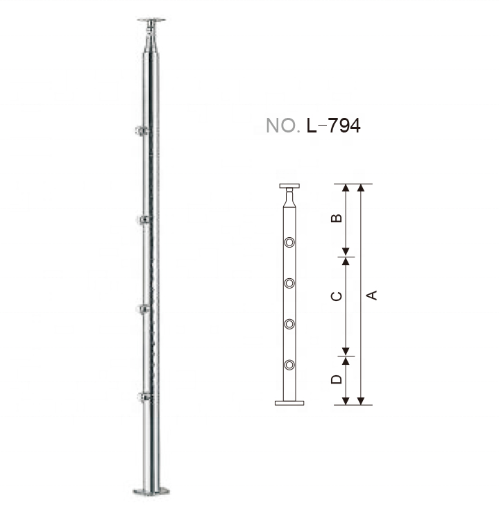 Handrail Fitting 90 Degree Round pipe Elbow Stainless Steel Connector And Cross Bar Holder