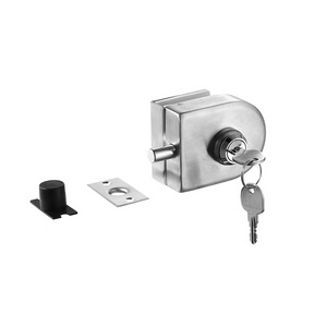 Factory Price Stainless Steel Aluminum Glass Sliding Door Key Lock with plate and knob