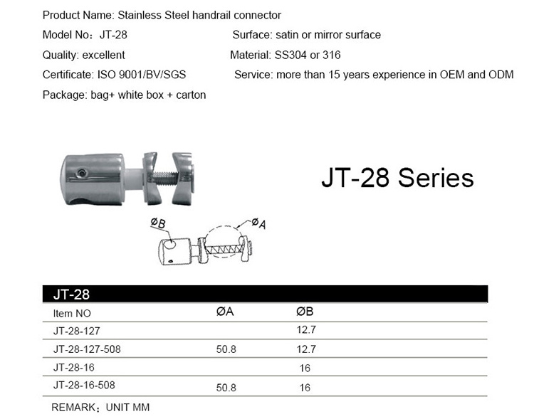 Staircase Handrail Pipe Railing Connector Tube Bracket Glass Balcony Stainless Steel Standoff Hardware Accessories