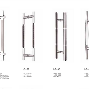 Luxury Stainless Steel H Type Shower Door Handle Back To Back Ladder Glass Door Pull Handles