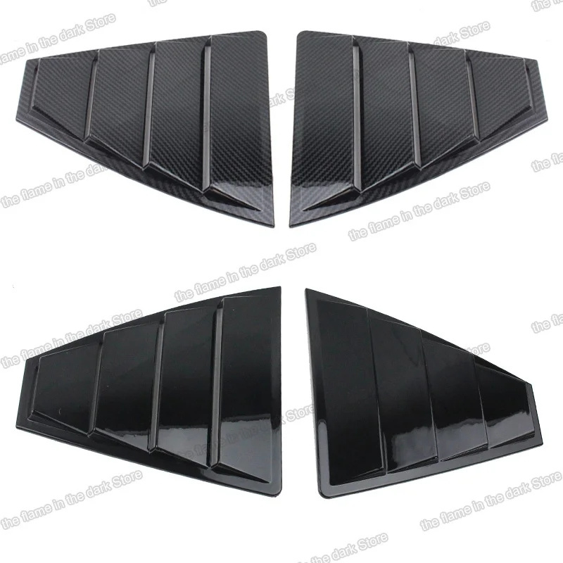 Lsrtw2017 Carbon Fiber Car Rear Window Triangle Shutter Panel Styling for Hyundai Elantra 2016 2017 2018 2019 2020 Accessories