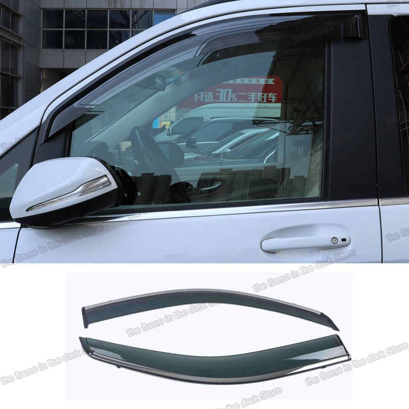 Acrylic car window rain shield visor for mercedes benz vito 2015 2016 2017 2018 2019 w447 v260 v class metris v220 2020 2021