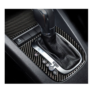 real carbon fiber car interior accessories gear panel for volkswagen vw scirocco 2009 2010 2011 2012 2013 2014 2015 2016 2017