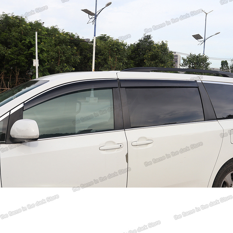 car window rain shiled door visor for toyota sienna 2011 2012 2013 2014 2015 2016 2017 2018 2019 XL30 decoration kit styling