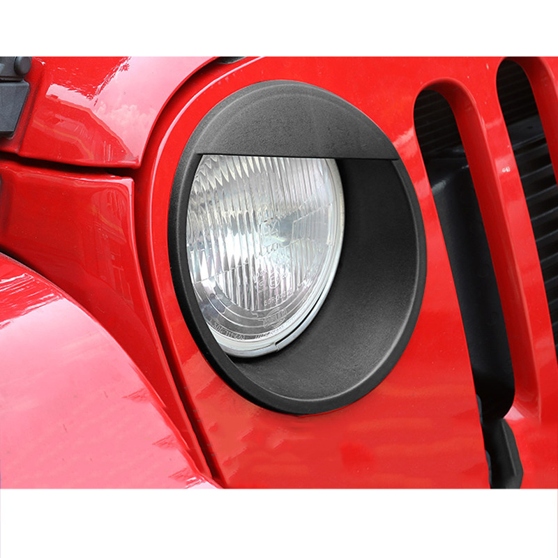 car front headlight lamp protect accessories kit for jeep wrangler jk 2007 2008 2009 2010 2011 2012 2013 2014 2015 2016 2017