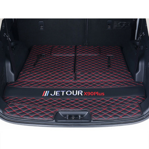 Leather Car Trunk Mat Cargo Liner for Jetour X90 Plus 2020 2021 2022 2023 Rear Boot Luggage Cushion Accessories Mats Cover