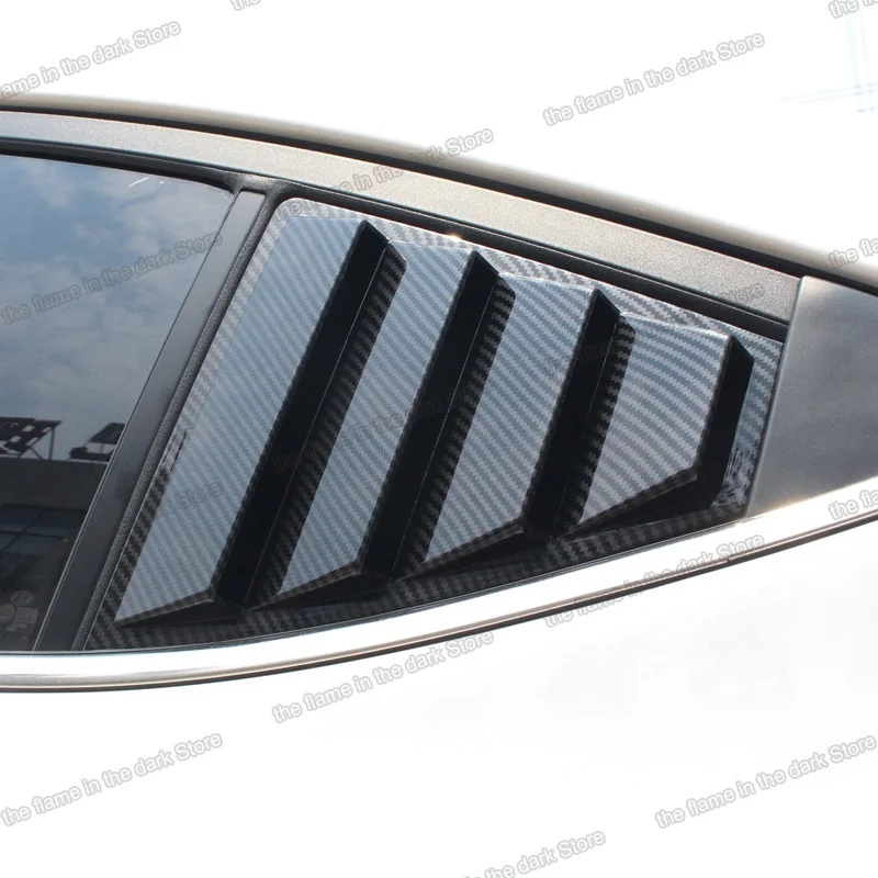 Lsrtw2017 Carbon Fiber Car Rear Window Triangle Shutter Panel Styling for Hyundai Elantra 2016 2017 2018 2019 2020 Accessories