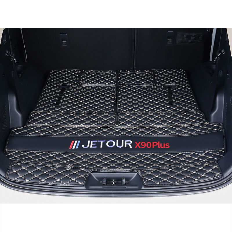 Leather Car Trunk Mat Cargo Liner for Jetour X90 Plus 2020 2021 2022 2023 Rear Boot Luggage Cushion Accessories Mats Cover