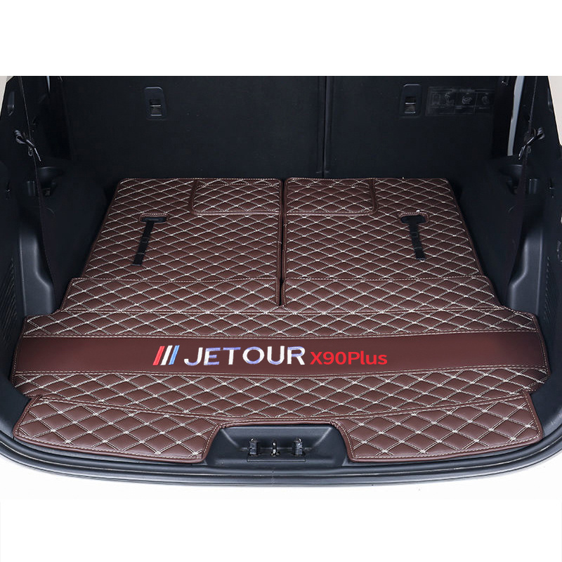 Leather Car Trunk Mat Cargo Liner for Jetour X90 Plus 2020 2021 2022 2023 Rear Boot Luggage Cushion Accessories Mats Cover