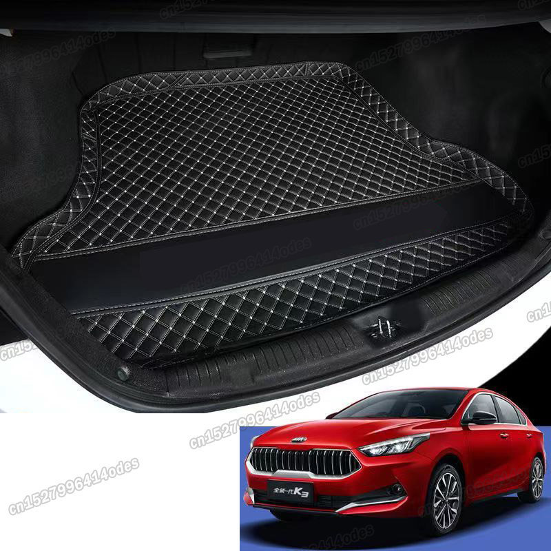 leather car trunk mat cargo liner rear boot luggage cushion mats for kia forte cerato k3 2019 2020 2021 2022 2023 accessories