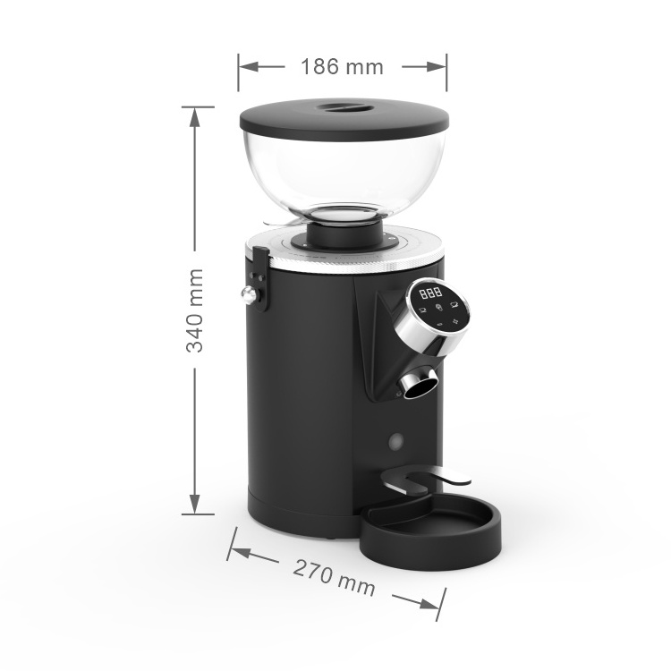 Professional 60mm Italian Stainless Steel Espresso Flat Wheel Burr Commercial Electric Coffee Grinder Machine