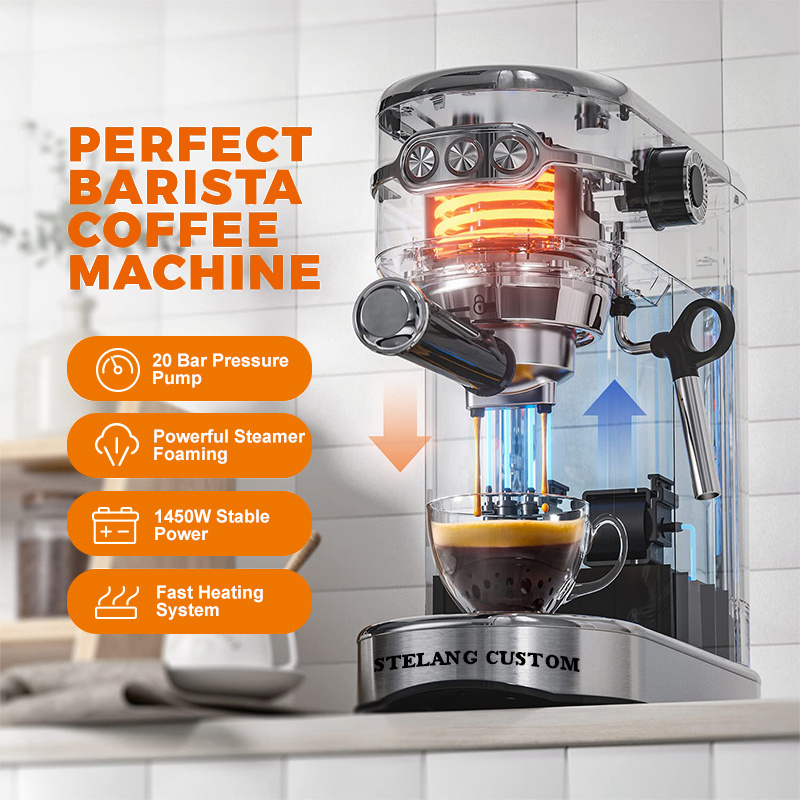 Electric three in one 20 bar single serve coffee makers automatic espresso coffee machine