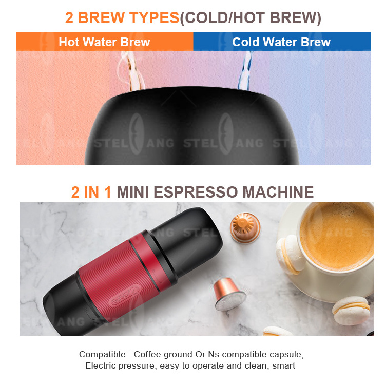 custom logo italy capsule travel portable coffee maker portable coffee electric drip coffee makers