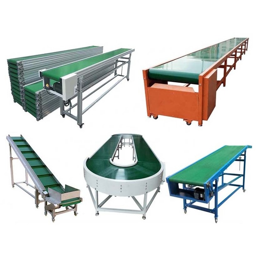 SENTAO China manufacture stainless steel conveyor Green PVC Belt Conveyor System Stainless Steel Belt Conveyor