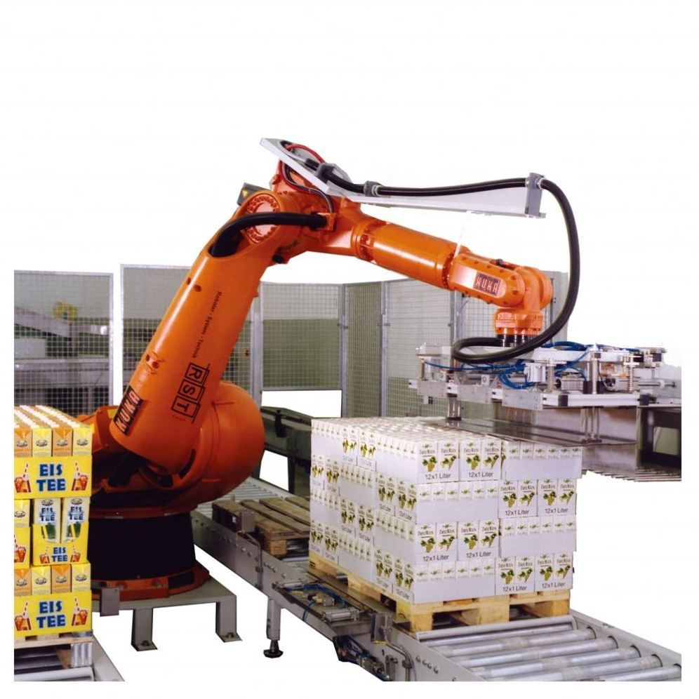 Robotic carton box palletizer/SENTAO robot palletizer/universal robot packing machine