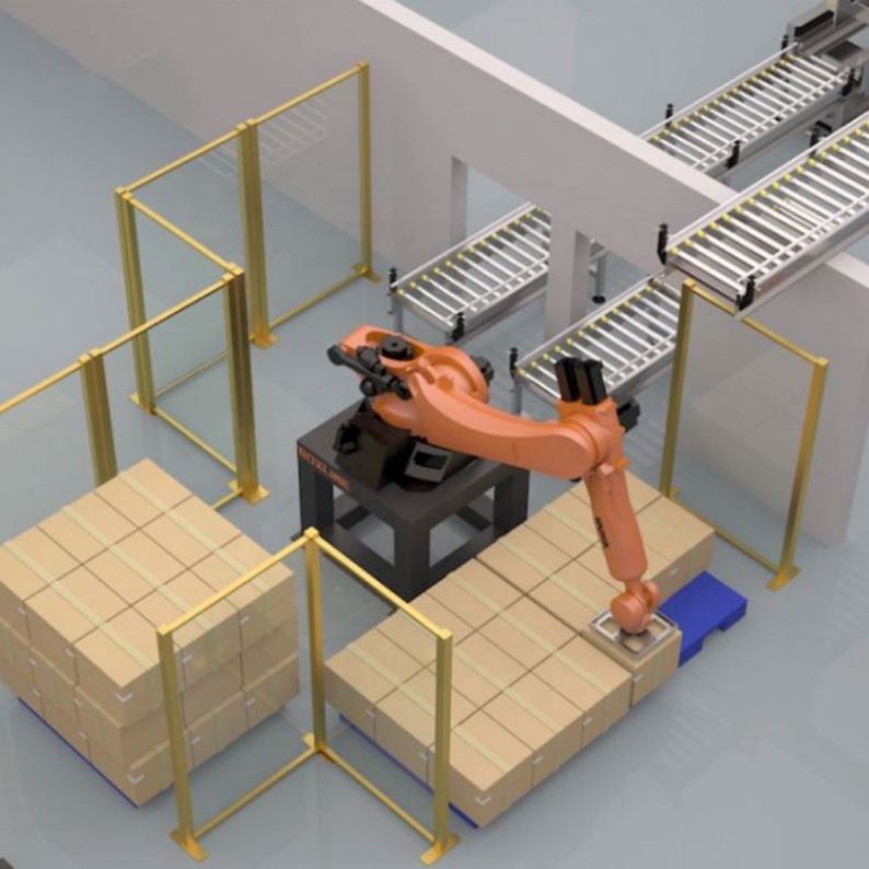 Robotic carton box palletizer/SENTAO robot palletizer/universal robot packing machine