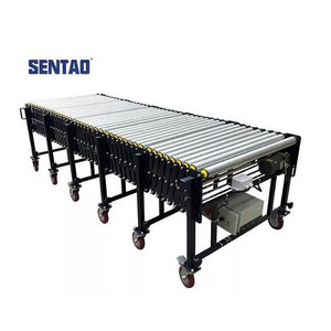 Gravity Flexible telescopic  Extensible Power Roller Conveyor