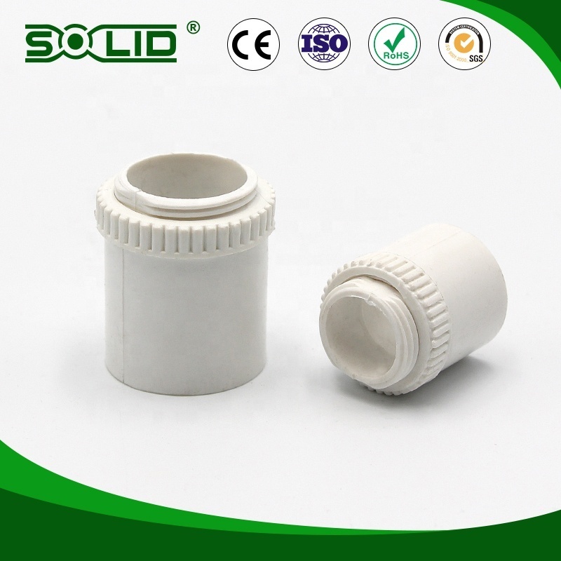 High Quality plastic male bush white PVC male adapter electrical conduit pipe fitting