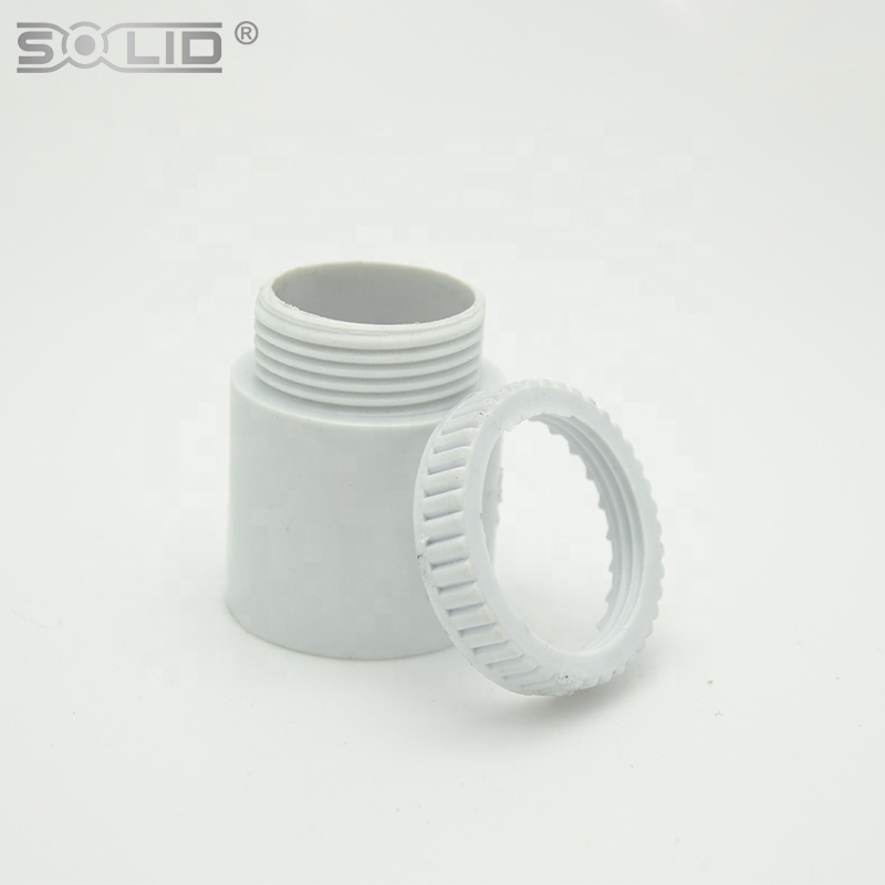 plastic male bush white PVC male adapter electrical conduit pipe fitting