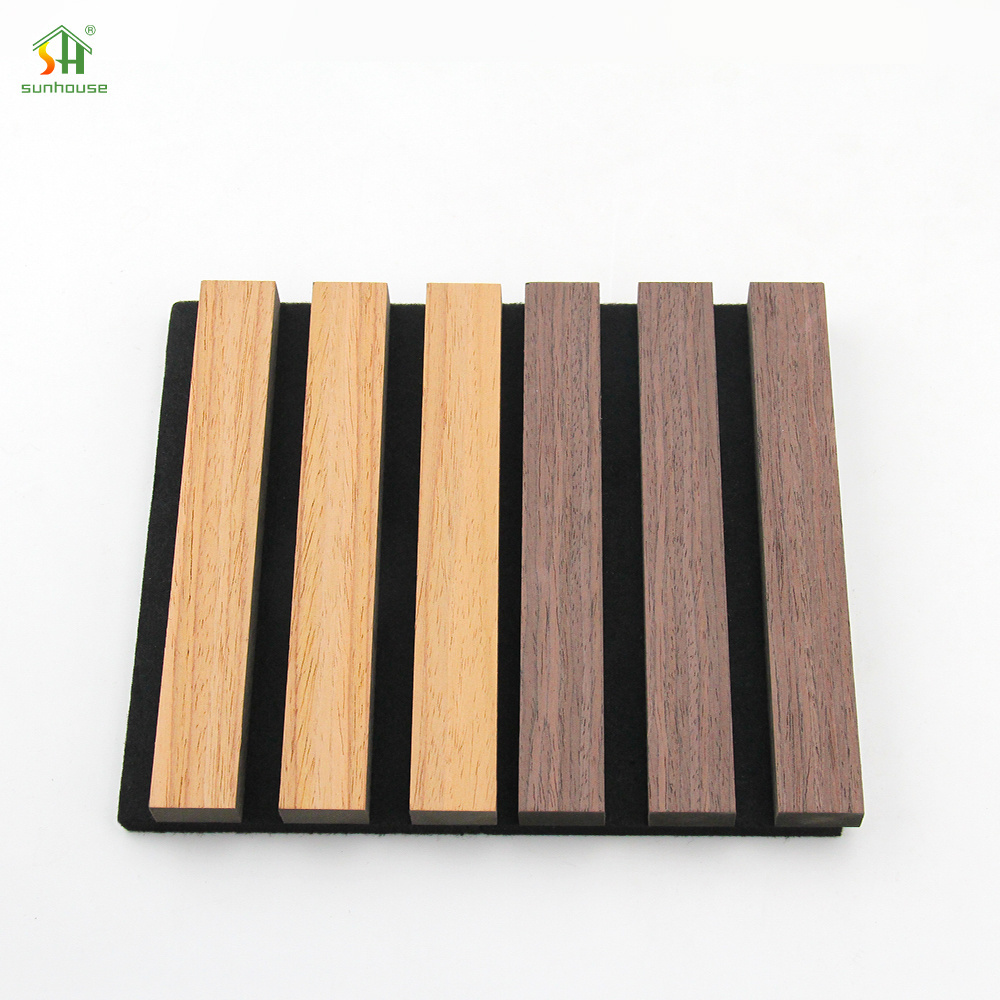 High Quality Enhance Sound Clarity Oak Wall Panels Interior Decoration Acoustic Slat Wall Panel