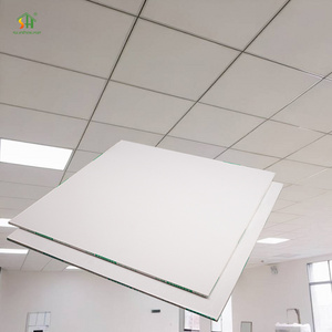 PVC Gypsum Ceiling Tiles 600mmx1200mm Aluminum Foil Back Veneer PVC Plasterboard Ceiling Panels