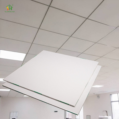 PVC Gypsum Ceiling Tiles 600mmx1200mm Aluminum Foil Back Veneer PVC Plasterboard Ceiling Panels