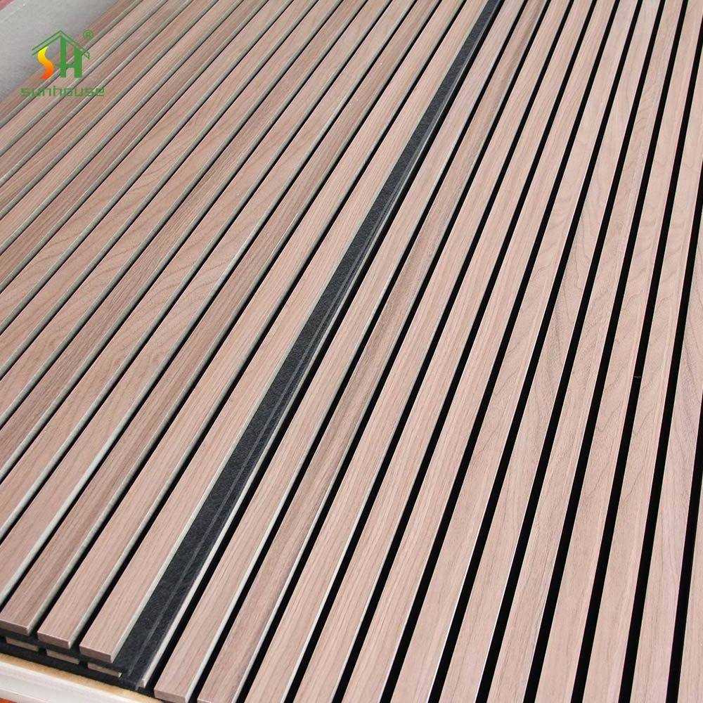 New Arrivals Wood Cladding Wall Slat Panel Noise Cancelling Acoustic Sound Insulation Wall Panel