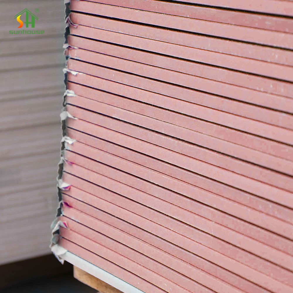 Gypsum board 12mm partition drywall cheap prices knauf fire-proof  Gypsum board plaster board