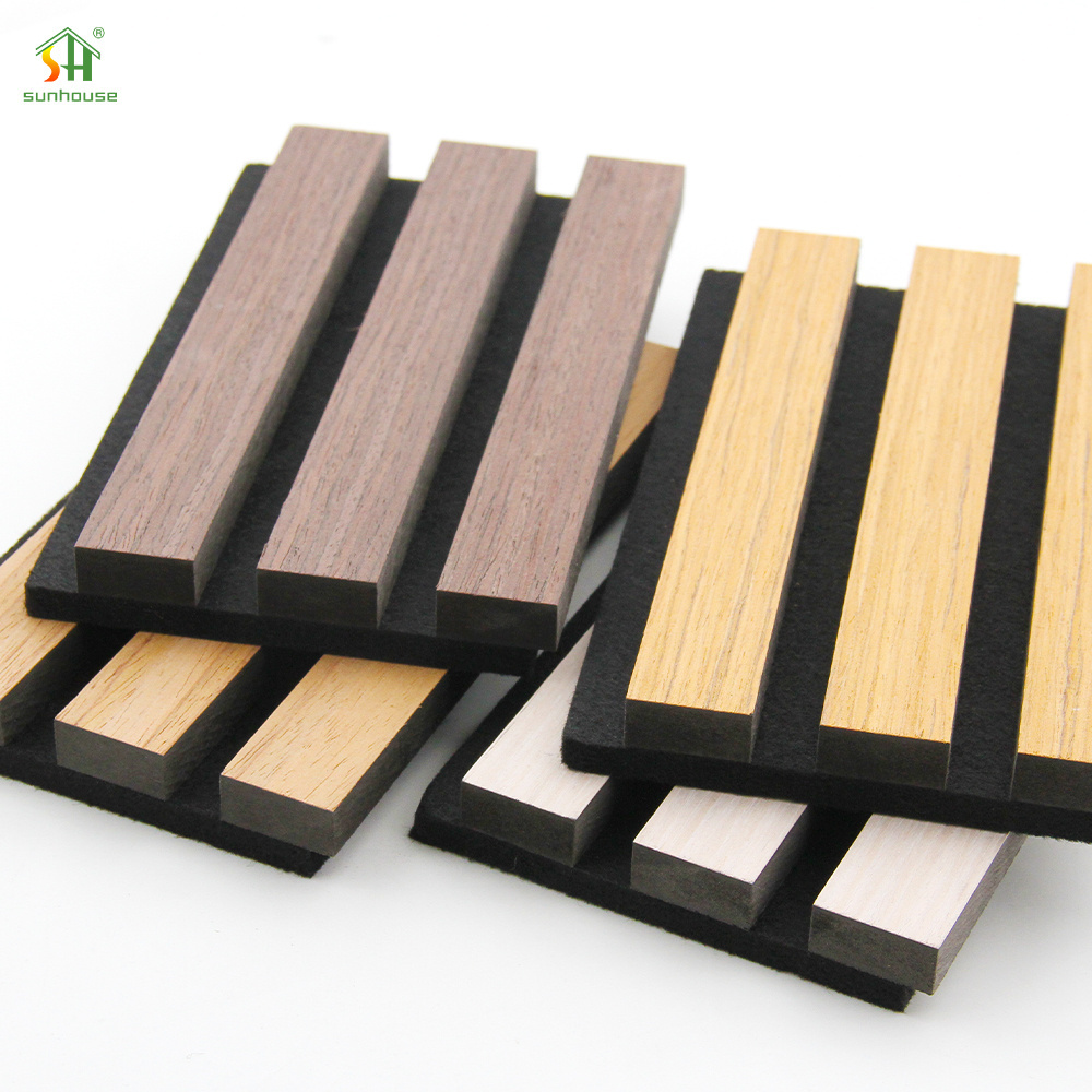 New Arrivals Wood Cladding Wall Slat Panel Noise Cancelling Acoustic Sound Insulation Wall Panel