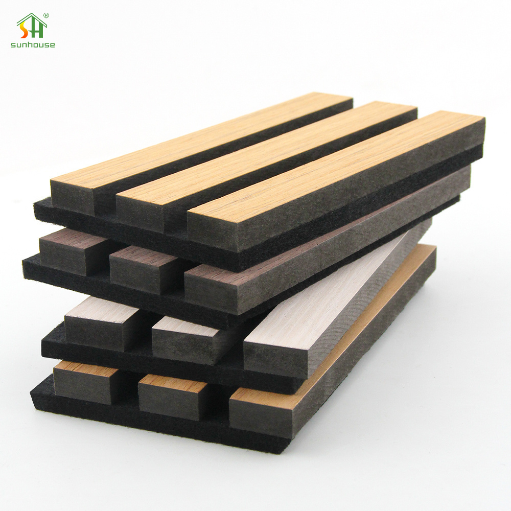 High Quality Enhance Sound Clarity Oak Wall Panels Interior Decoration Acoustic Slat Wall Panel