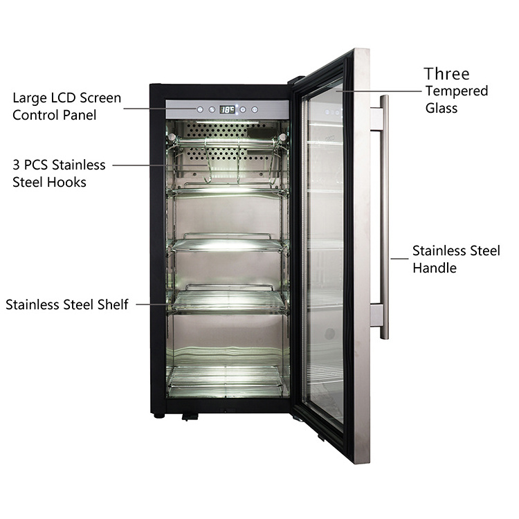 Meat Dry Ager Professional Humidity Controlled Steak Meat Ager Dry Aging Refrigerator With UV Light