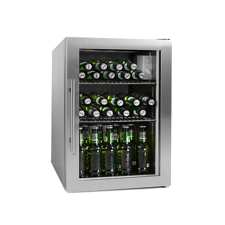 Outdoor Kitchen Under Cabinet Stainless Steel Mini Beer Juice Energy Drink Cooler Can Bar Beverage Fridge