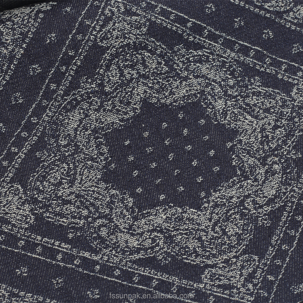 Manufacturer Price Fashion Designs Jacquard Denim Fabric for Luggage Cloth no MOQ 10oz Dark Blue Cotton Poly Rigid Jeans Fabric