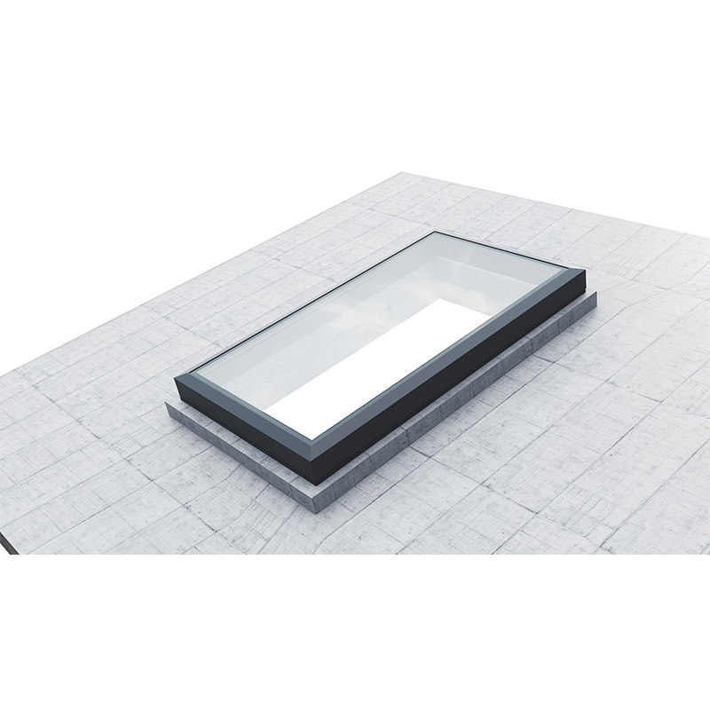 Bathroom Roof Top Small Size Double Tempered Glazed Electric Automatic Trackless Sliding Skylight