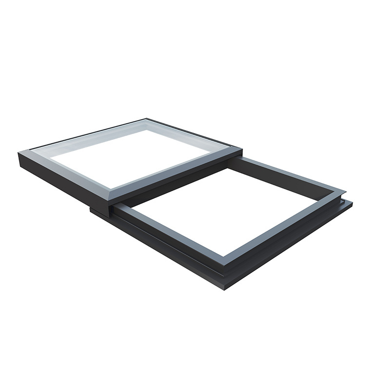 Bathroom Roof Top Small Size Double Tempered Glazed Electric Automatic Trackless Sliding Skylight