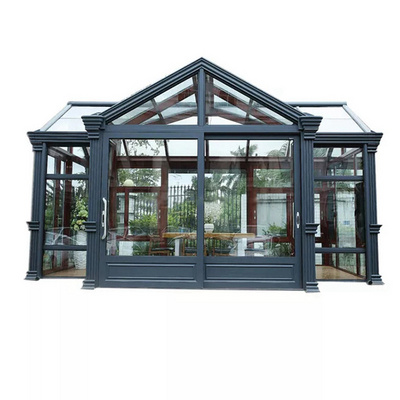 Polycarbonate Garden Greenhouse Prefab Solarium Glass House All Season 10x16 Size Aluminium Sunroom With Bathroom