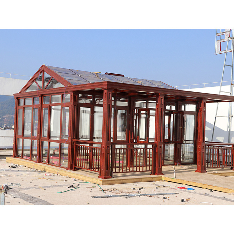 Storm Proof Aluminum Frame Thermal Break Glass Outdoor Sun House Aluminum Green House