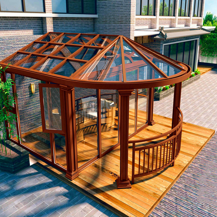 Storm Proof Aluminum Frame Thermal Break Glass Outdoor Sun House Aluminum Green House